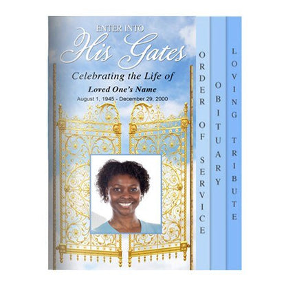 Gates 8 - Sided Graduated Funeral Program Template - The Funeral Program Site