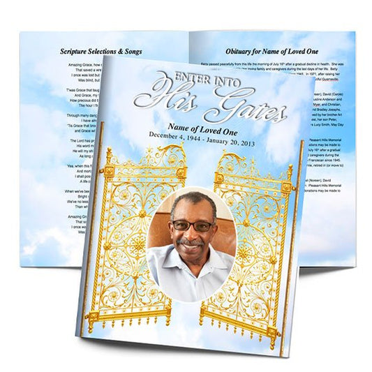 Gates Funeral Booklet Template - The Funeral Program Site