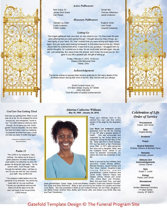 Gates Gatefold Program Template - The Funeral Program Site