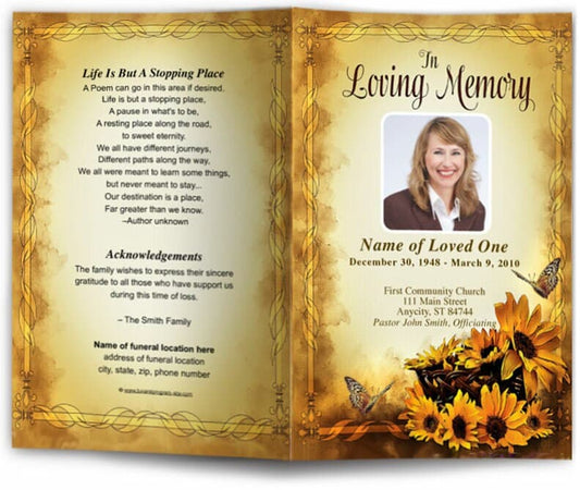 Genesis Funeral Program Template - The Funeral Program Site