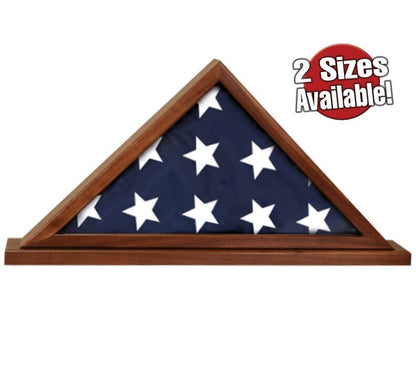 Genuine Walnut Flag Personalized Display Case - The Funeral Program Site