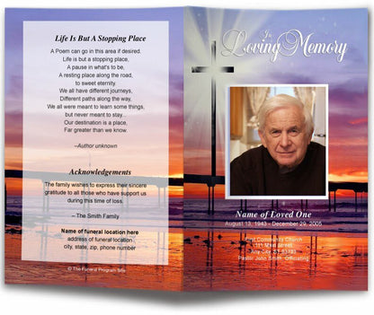 Glorify Funeral Program Template - The Funeral Program Site