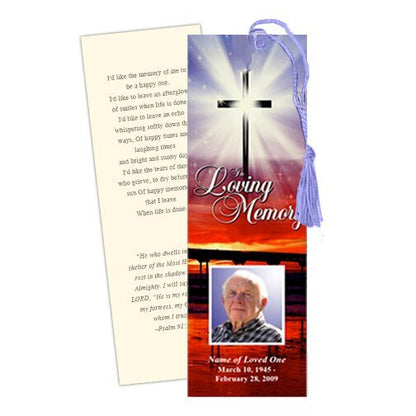 Glorify Memorial Bookmark Template - The Funeral Program Site