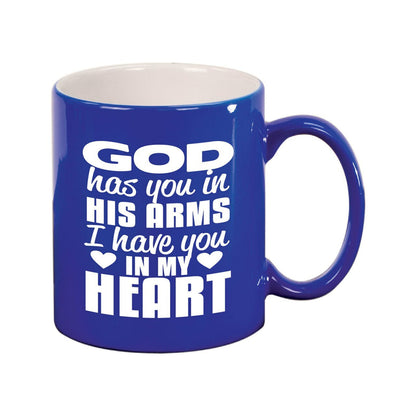 God Has You In His Arms In Loving Memory Ceramic Mug - The Funeral Program Site