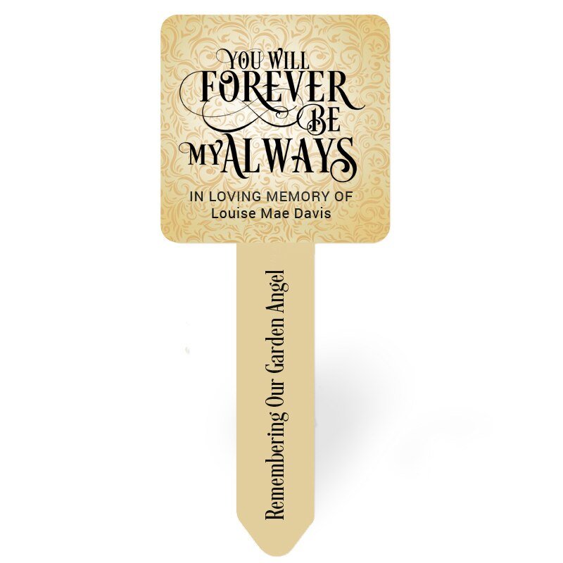 Golden Flourish Personalized Memorial Garden Plant Stake - The Funeral Program Site