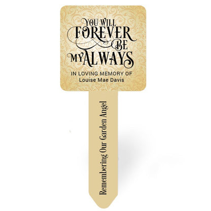 Golden Flourish Personalized Memorial Garden Plant Stake - The Funeral Program Site