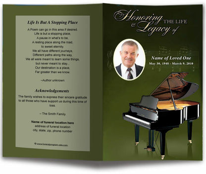 Grande Funeral Program Template - The Funeral Program Site