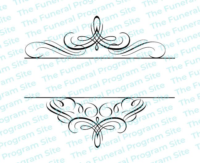 Granduer Elegant Vector Flourish Border - The Funeral Program Site