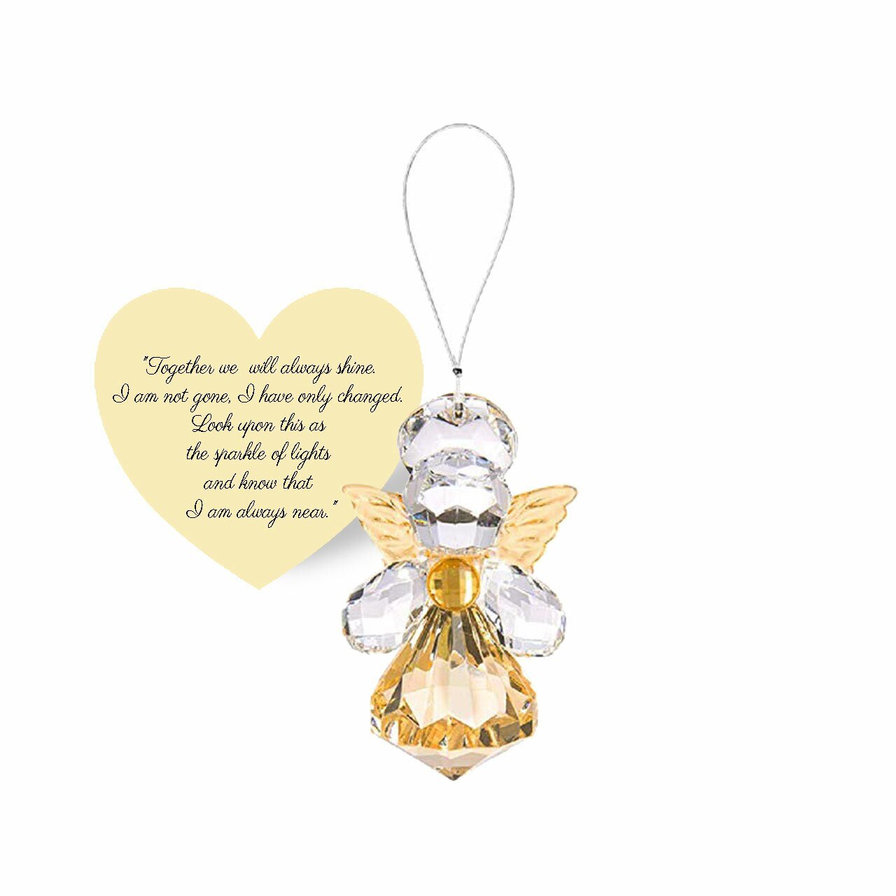 Guardian Angel of Remembrance Sparkling Acrylic Ornament - The Funeral Program Site