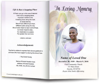 Halo Funeral Program Template - The Funeral Program Site