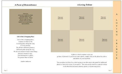 Harmony 8 - Sided Graduated Program Template - The Funeral Program Site