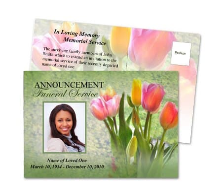 Harvest Funeral Announcement Template - The Funeral Program Site