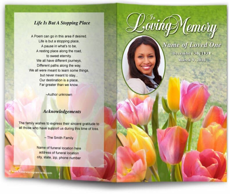 Harvest Funeral Program Template - The Funeral Program Site