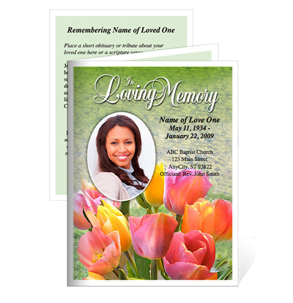 Harvest Funeral Card Template | Memorial Cards – The Funeral Program Site