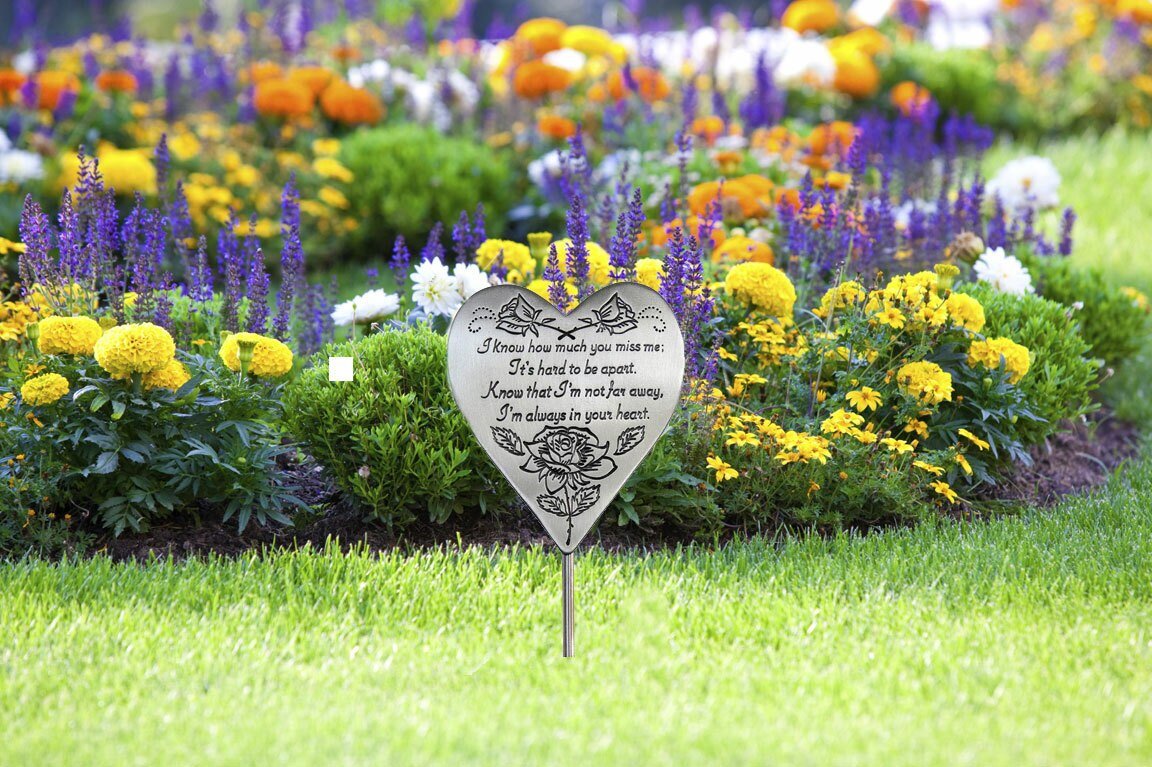 Heart Garden Stake - The Funeral Program Site