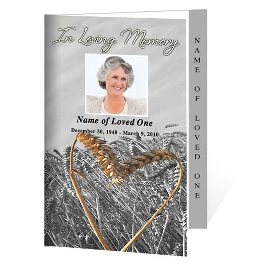 Heartland 4 - Sided Graduated Funeral Program Template - The Funeral Program Site