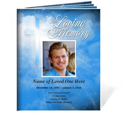 Heaven Funeral Booklet Template - The Funeral Program Site