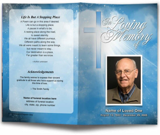 Heaven Funeral Program Template - The Funeral Program Site