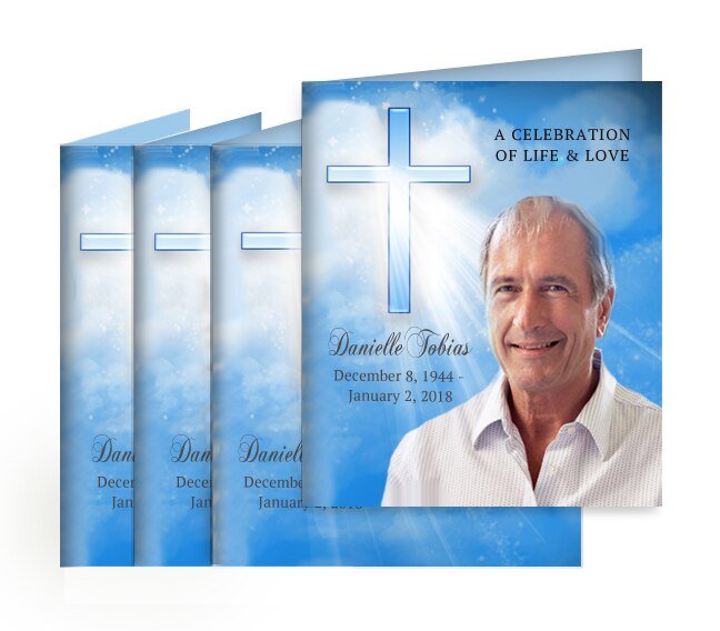 Heaven Memorial Cards Done For You Design & Print (Pack of 50) - The Funeral Program Site