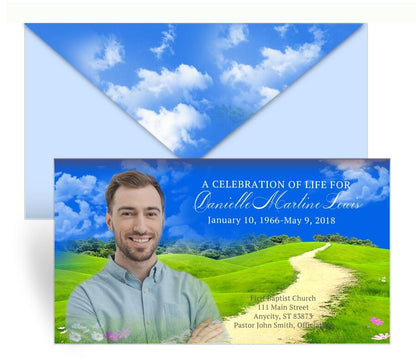 Hillside Envelope Fold Program Done For You Design & Print (Pack of 50) - The Funeral Program Site