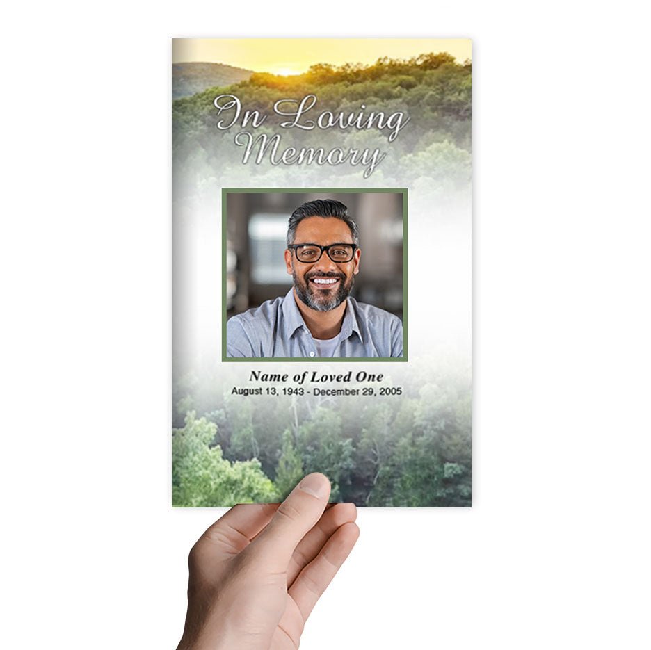 Hilltop Funeral Program Template - The Funeral Program Site