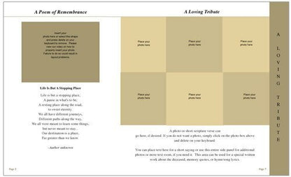 History 8 - Sided Graduated Program Template - The Funeral Program Site