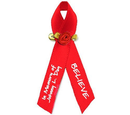 HIV - Aids Awareness Ribbon (Red) - Pack of 10 - The Funeral Program Site