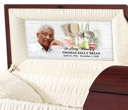 Home Cook Personalized Casket Panel Insert - The Funeral Program Site