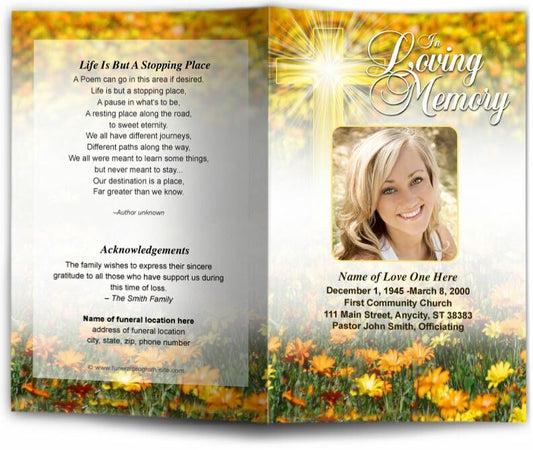 Hope Funeral Program Template - The Funeral Program Site