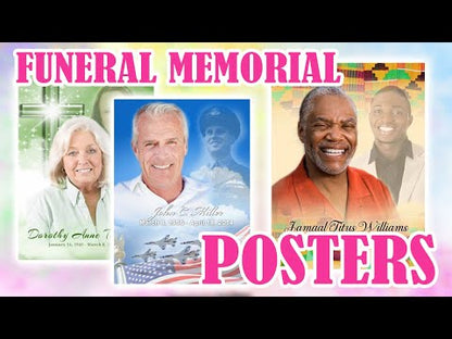 Crucifix Funeral Poster Memorial Portrait