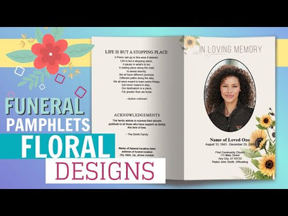 Ambience Funeral Program Template