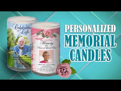 Aloha Lei Personalized Glass Memorial Candle