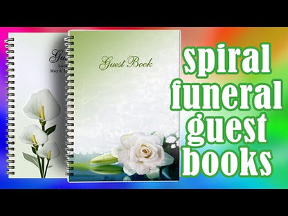 Seashore Perfect Bind Memorial Funeral Guest Book