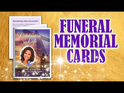 Cherub Small Memorial Card Template