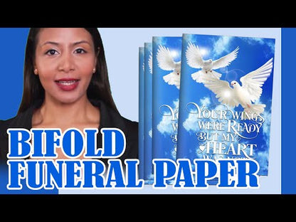 Wipe Away Tears Funeral Program Paper (Pack of 25)