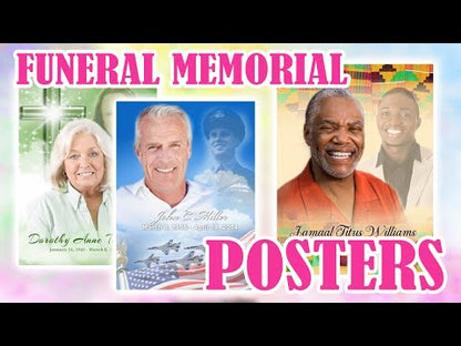 Coral Funeral Poster Memorial Portrait