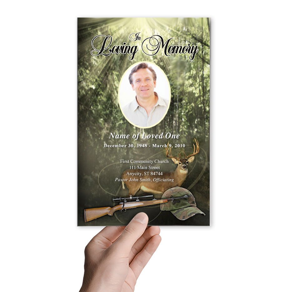 Hunter Funeral Program Template - The Funeral Program Site