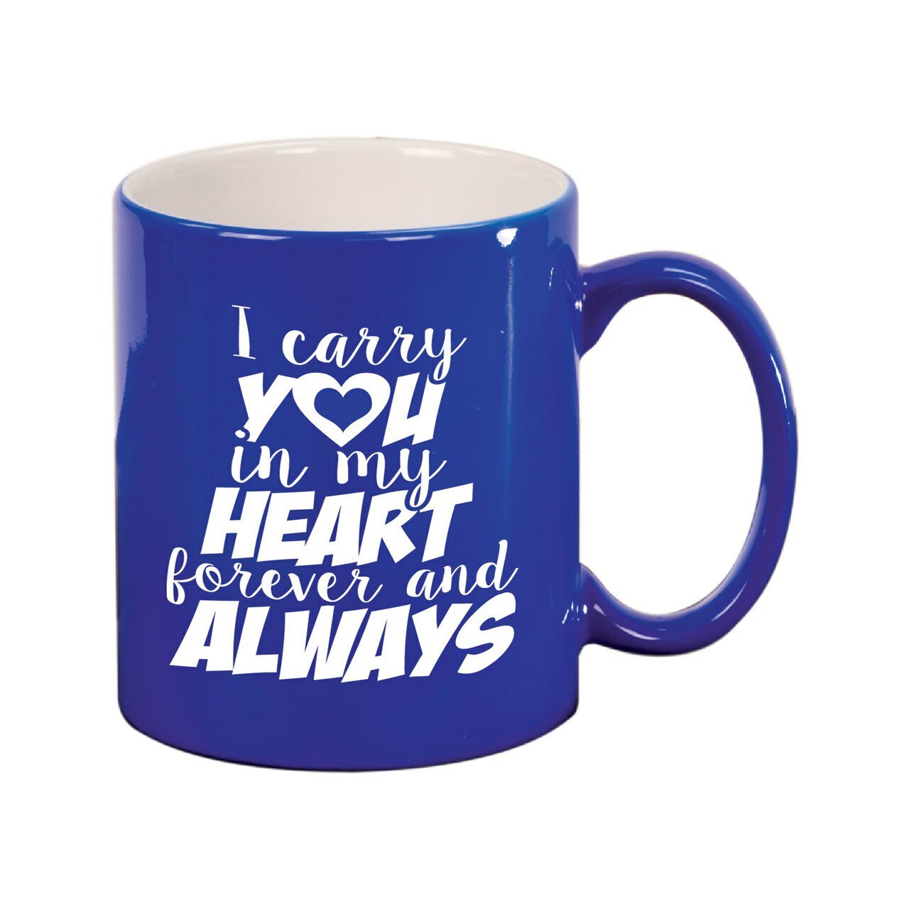 I Carry You In My Heart In Loving Memory Ceramic Mug - The Funeral Program Site