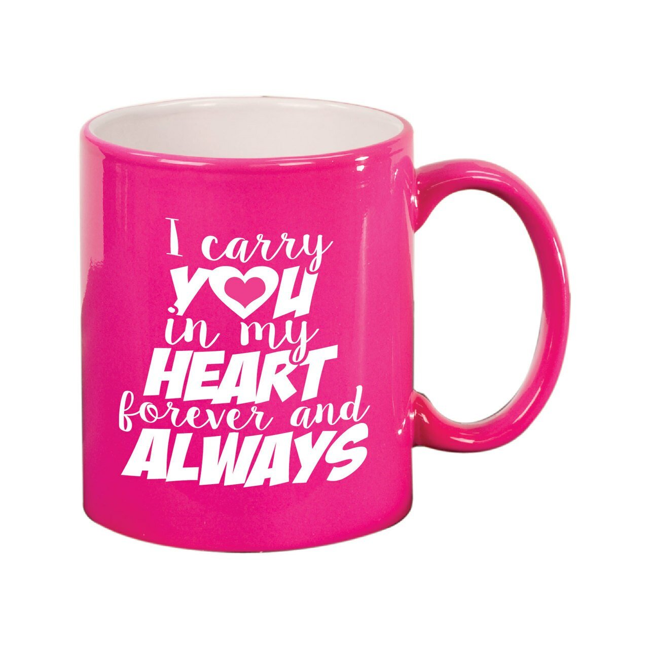 I Carry You In My Heart In Loving Memory Ceramic Mug - The Funeral Program Site