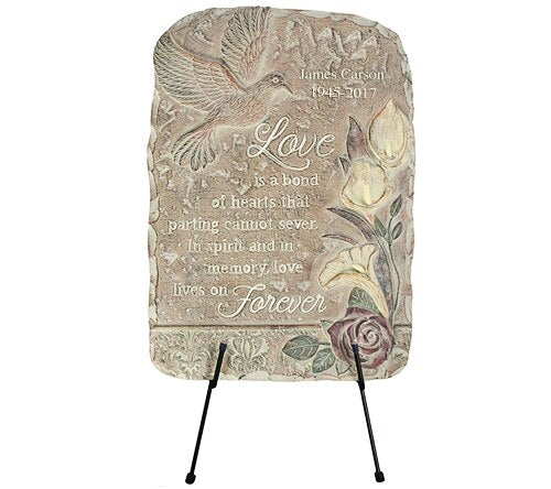 Personalized Love Bonds Memorial Garden Plaque.