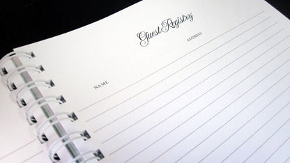 Dusk Spiral Wire Bind Memorial Guest Registry Book.