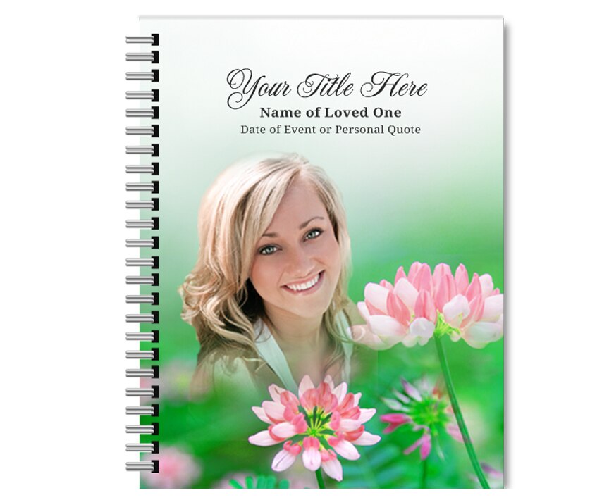 Ambrosia Spiral Wire Bind Memorial Funeral Guest Book.