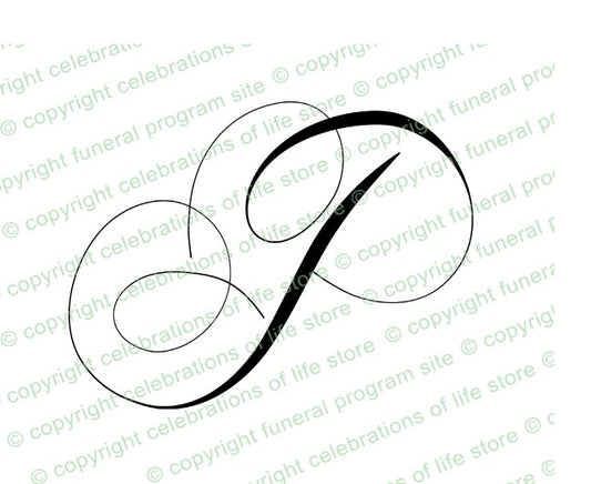 Monogram Letter P.