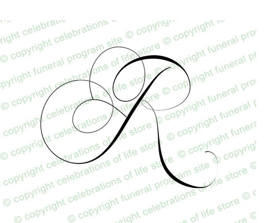 Monogram Letter R.