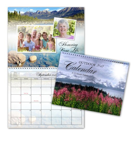 Outdoor Themed Memorial Calendar.