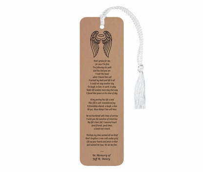 I'm Free Leatherette Memorial Scripture Bookmark.