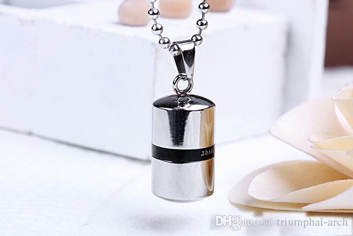 Stainless Steel Love Forever Urn Pendant Necklace.