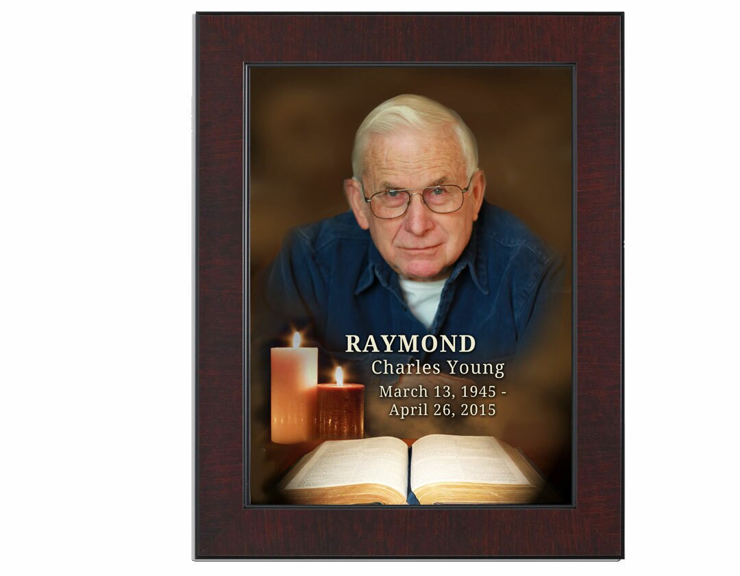 Bible Funeral Memorial Poster Portrait.