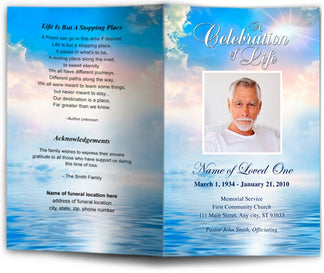 Starlight Funeral Program Template – The Funeral Program Site