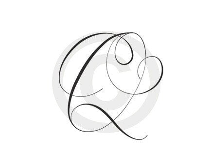 Monogram Letter Q.